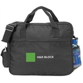 Black RPET Portfolio Briefcase w/ Bottle Pocket (16"x13"x4")